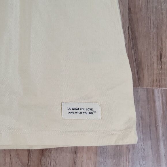 🔺️Life is Good Yellow Palm Tree Short Sleeve Top Medium - Picture 7 of 10